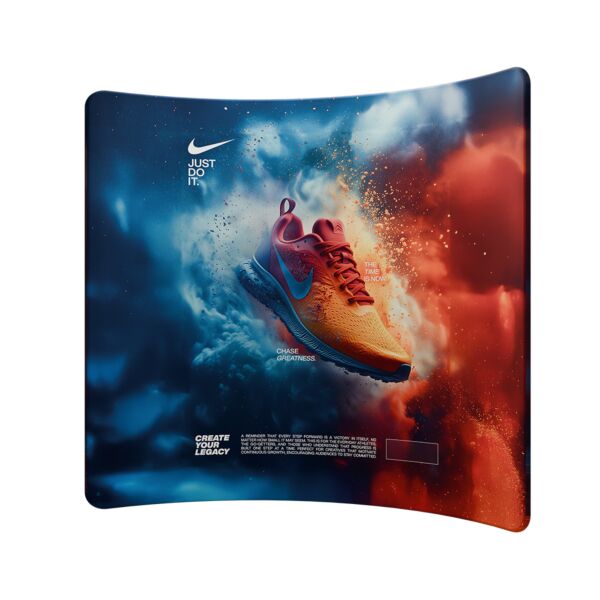 2.4m Soft Touch Curved Fabric Display