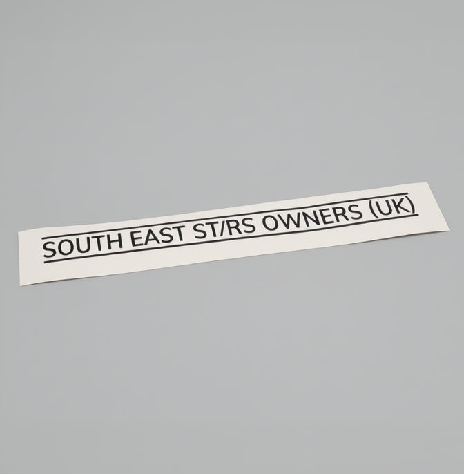 South East ST/RS Owners (UK) club decal Sticker - Long Style - Club Decals / Stickers
