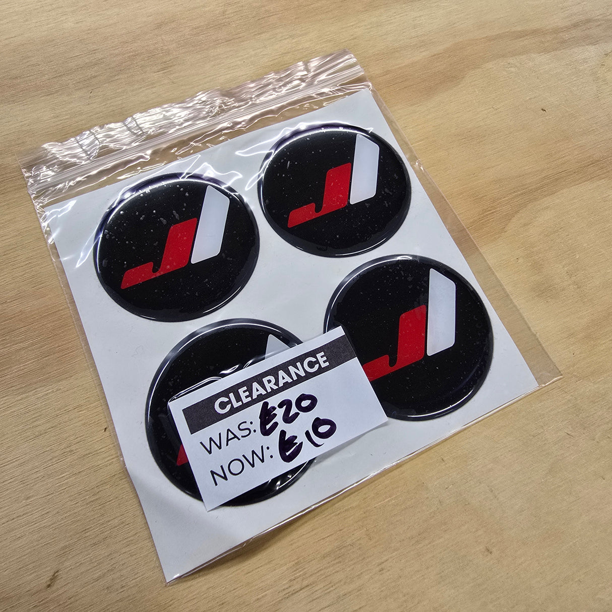 *Clearance* Japan Racing Centre Cap Gels - 60mm - White & Red