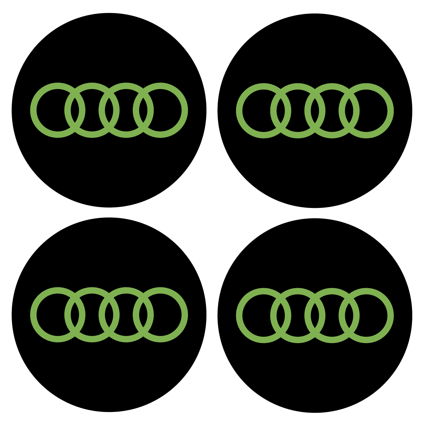 Wheel Centre Cap Gels (Set of 4) - Audi Rings