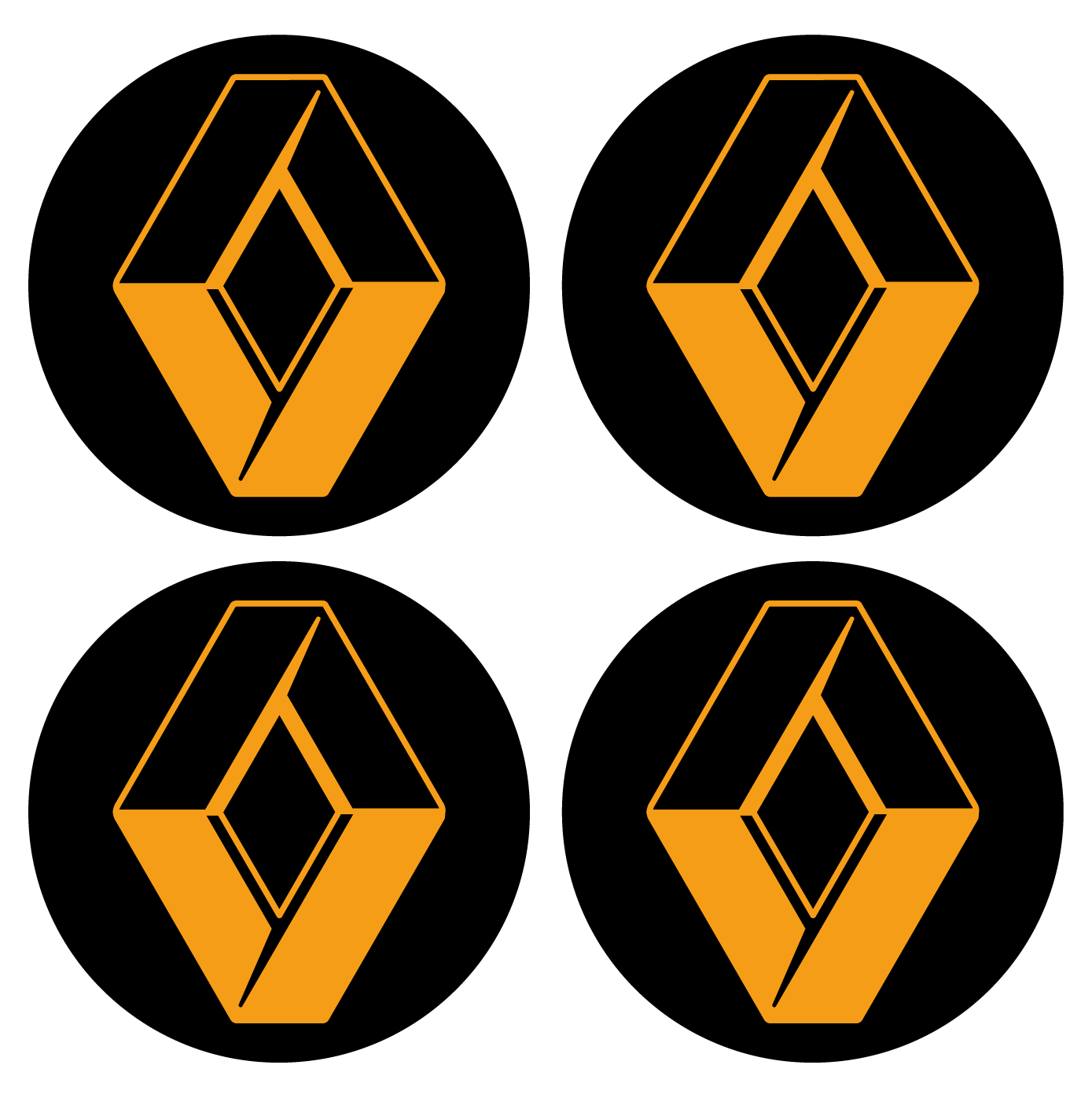 Wheel Centre Cap Gels (Set of 4) - Renault Diamond (Old Style)