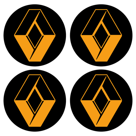 Wheel Centre Cap Gels (Set of 4) - Renault Diamond (Old Style)