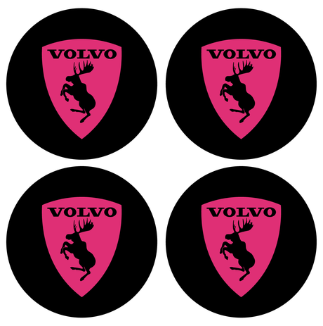 Wheel Centre Cap Gels (Set of 4) - Volvo Prancing Moose
