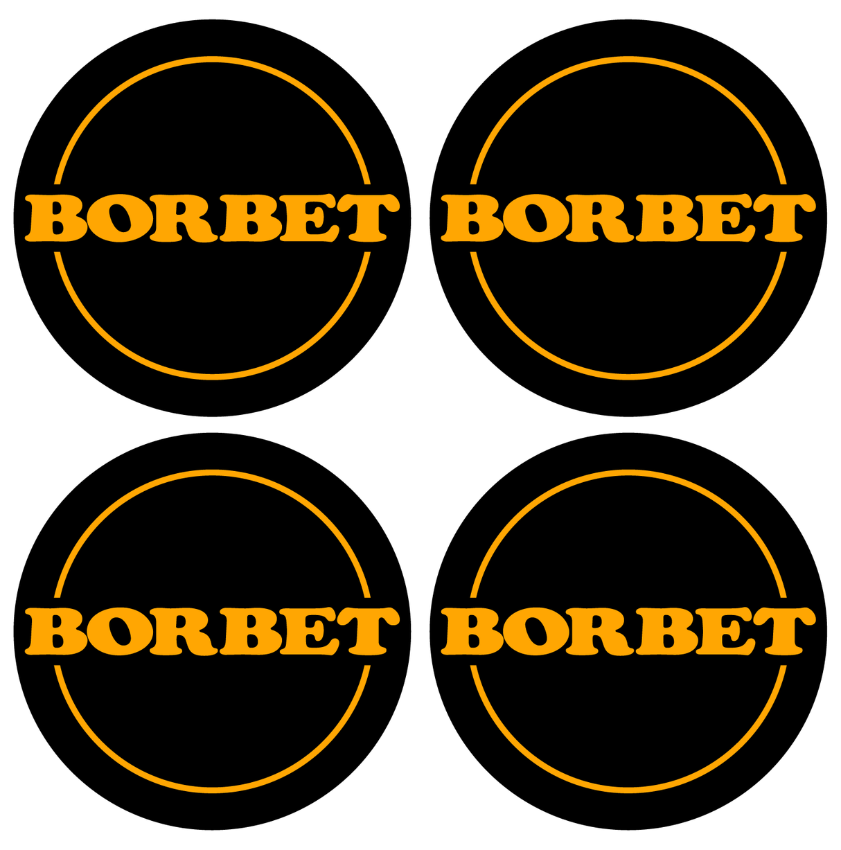 Wheel Centre Cap Gels (Set of 4) - Borbet Logo