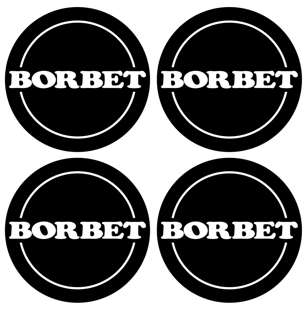 Wheel Centre Cap Gels (Set of 4) - Borbet Logo