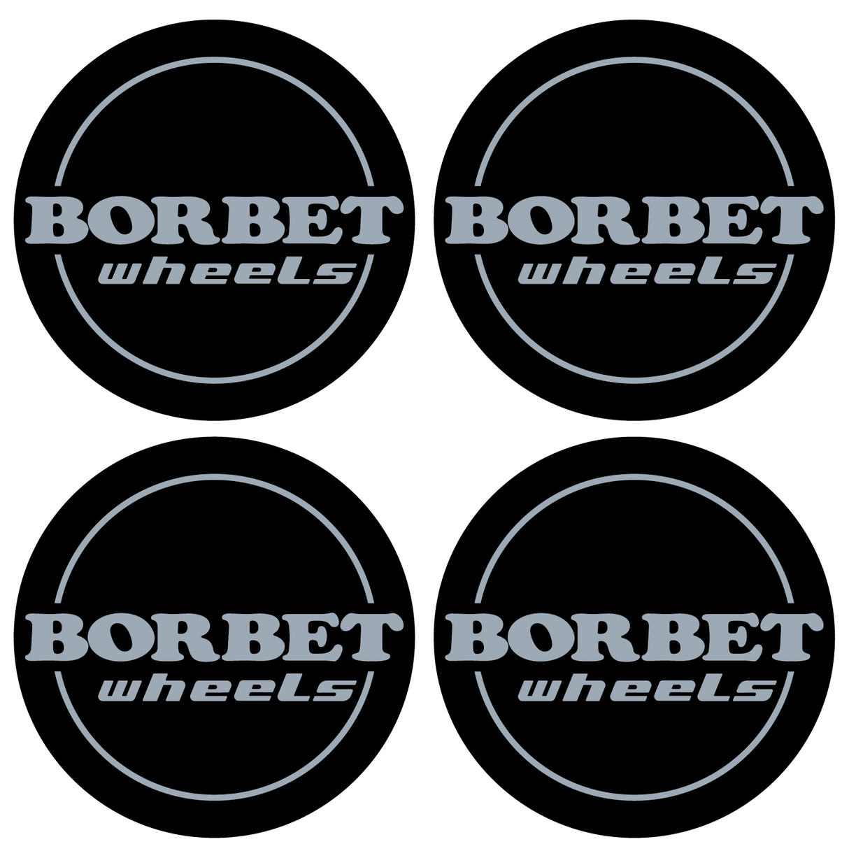 Wheel Centre Cap Gels (Set of 4) - Borbet Wheels Logo