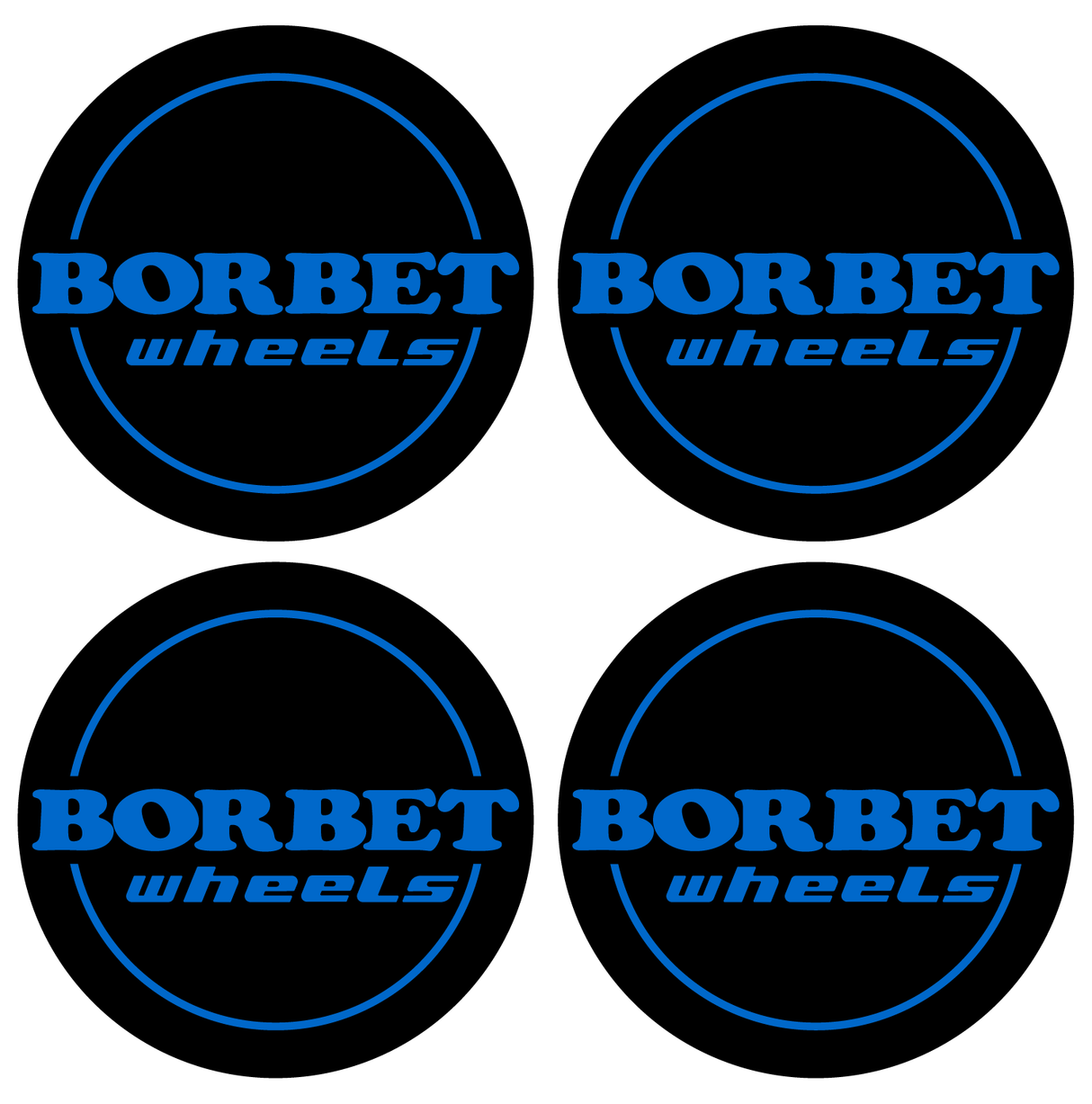 Wheel Centre Cap Gels (Set of 4) - Borbet Wheels Logo