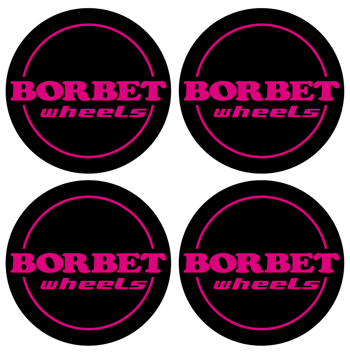 Wheel Centre Cap Gels (Set of 4) - Borbet Wheels Logo