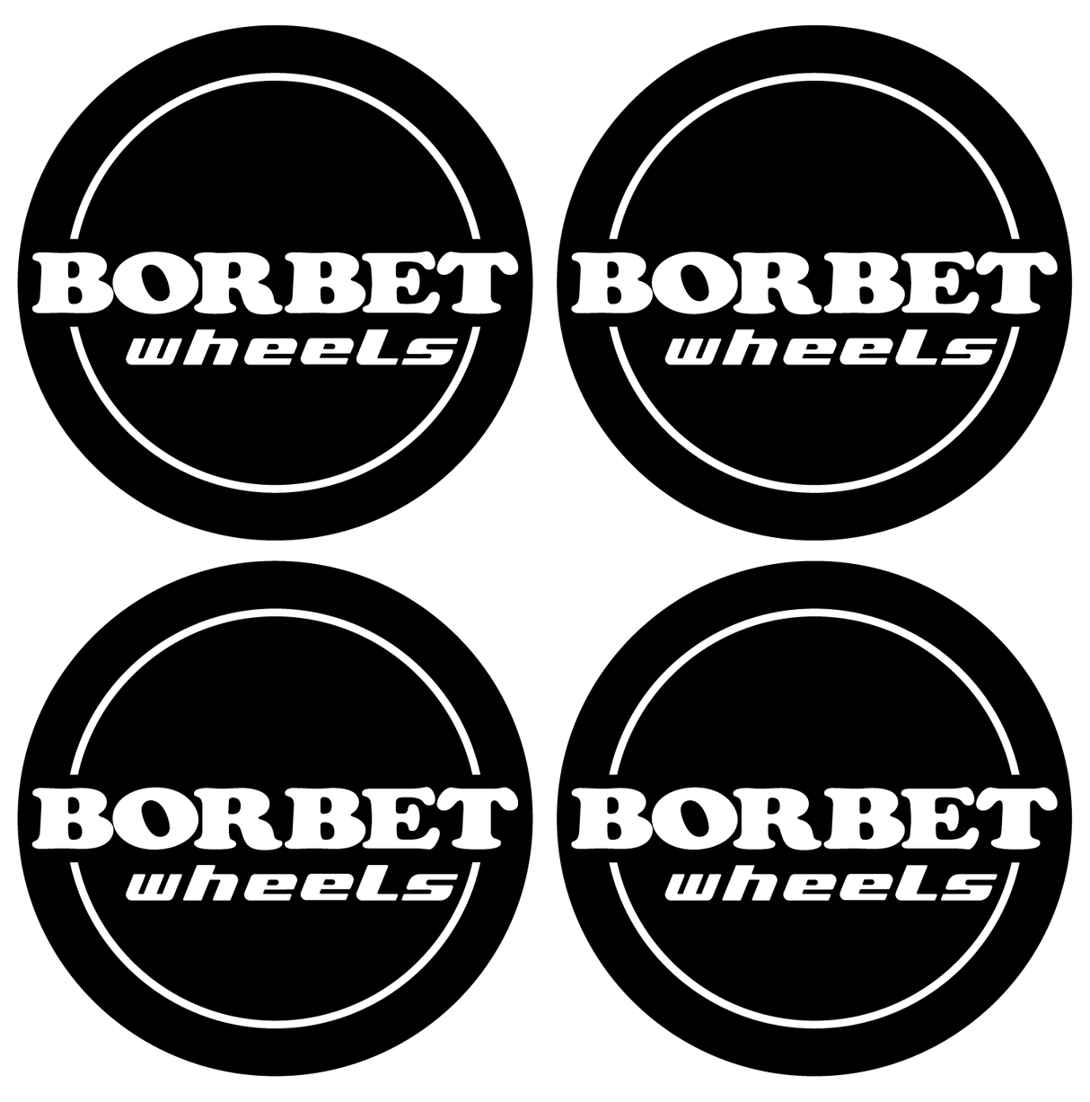 Wheel Centre Cap Gels (Set of 4) - Borbet Wheels Logo