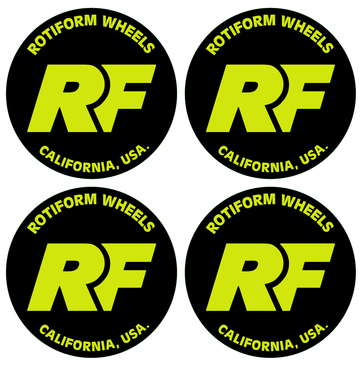 Wheel Centre Cap Gels (Set of 4) - Rotiform RF Logo
