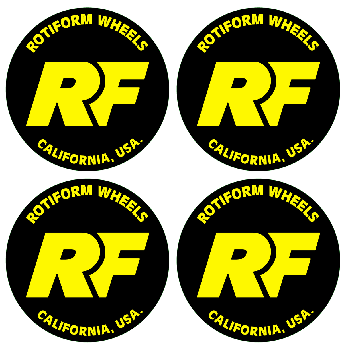 Wheel Centre Cap Gels (Set of 4) - Rotiform RF Logo