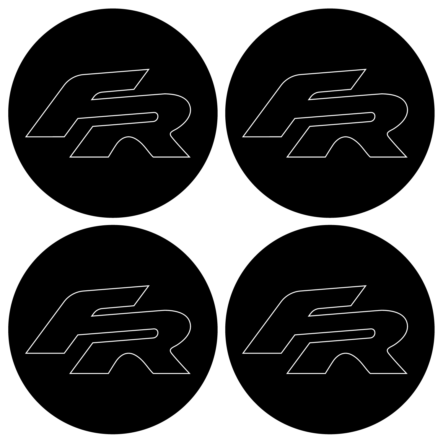 Wheel Centre Cap Gels (Set of 4) - SEAT "FR" (Old Style)