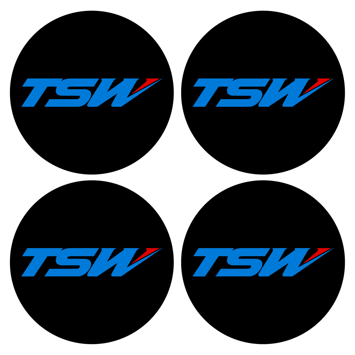 Wheel Centre Cap Gels (Set of 4) - TSW Wheels Logo (Current Style)