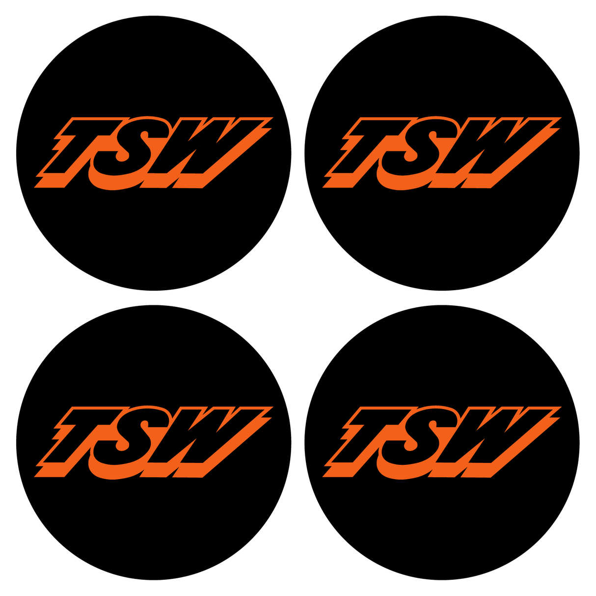 Wheel Centre Cap Gels (Set of 4) - TSW Wheels Logo (Old Style)