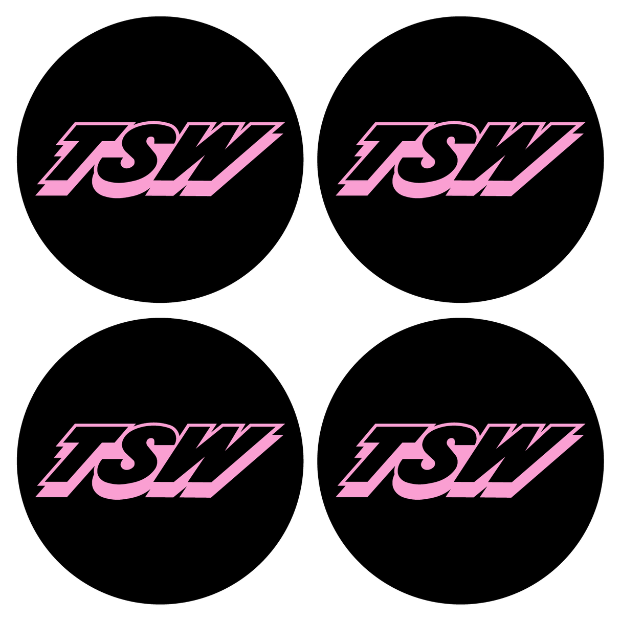 Wheel Centre Cap Gels (Set of 4) - TSW Wheels Logo (Old Style)