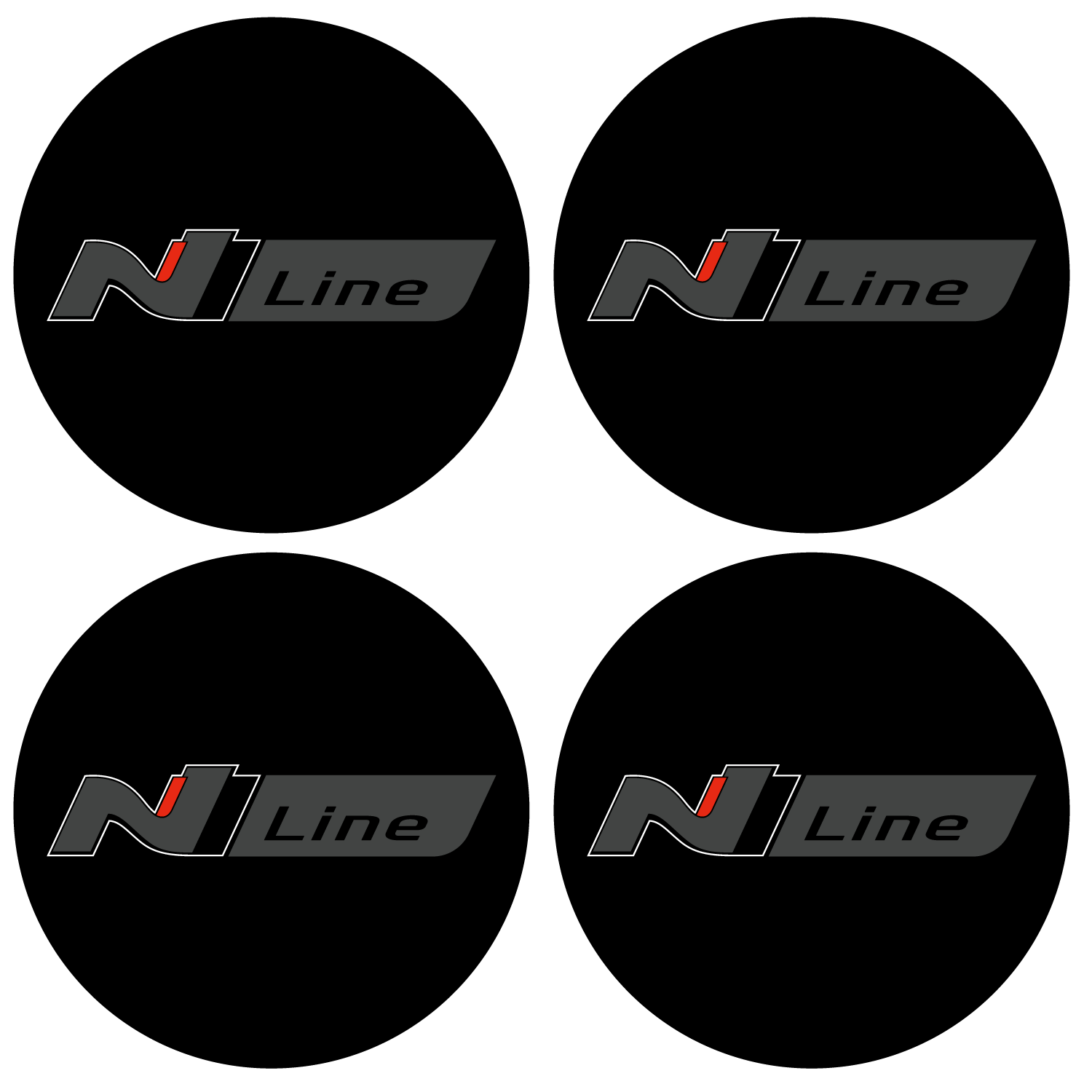 Wheel Centre Cap Gels (Set of 4) - Hyundai "N Line"
