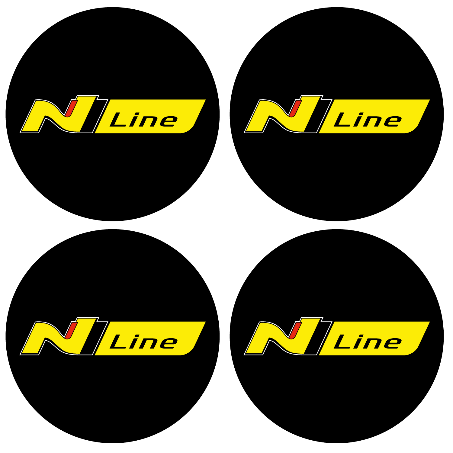 Wheel Centre Cap Gels (Set of 4) - Hyundai "N Line"