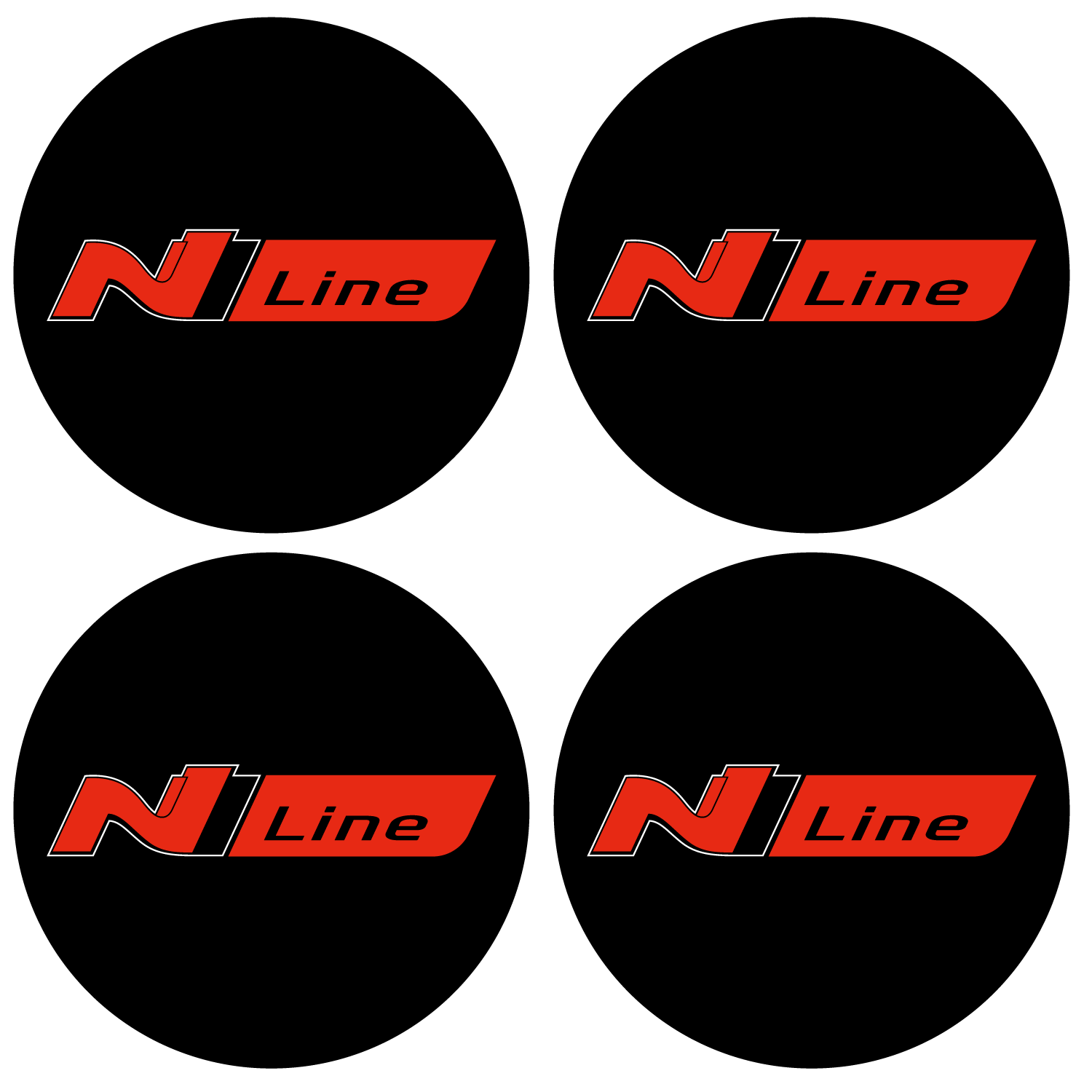 Wheel Centre Cap Gels (Set of 4) - Hyundai "N Line"