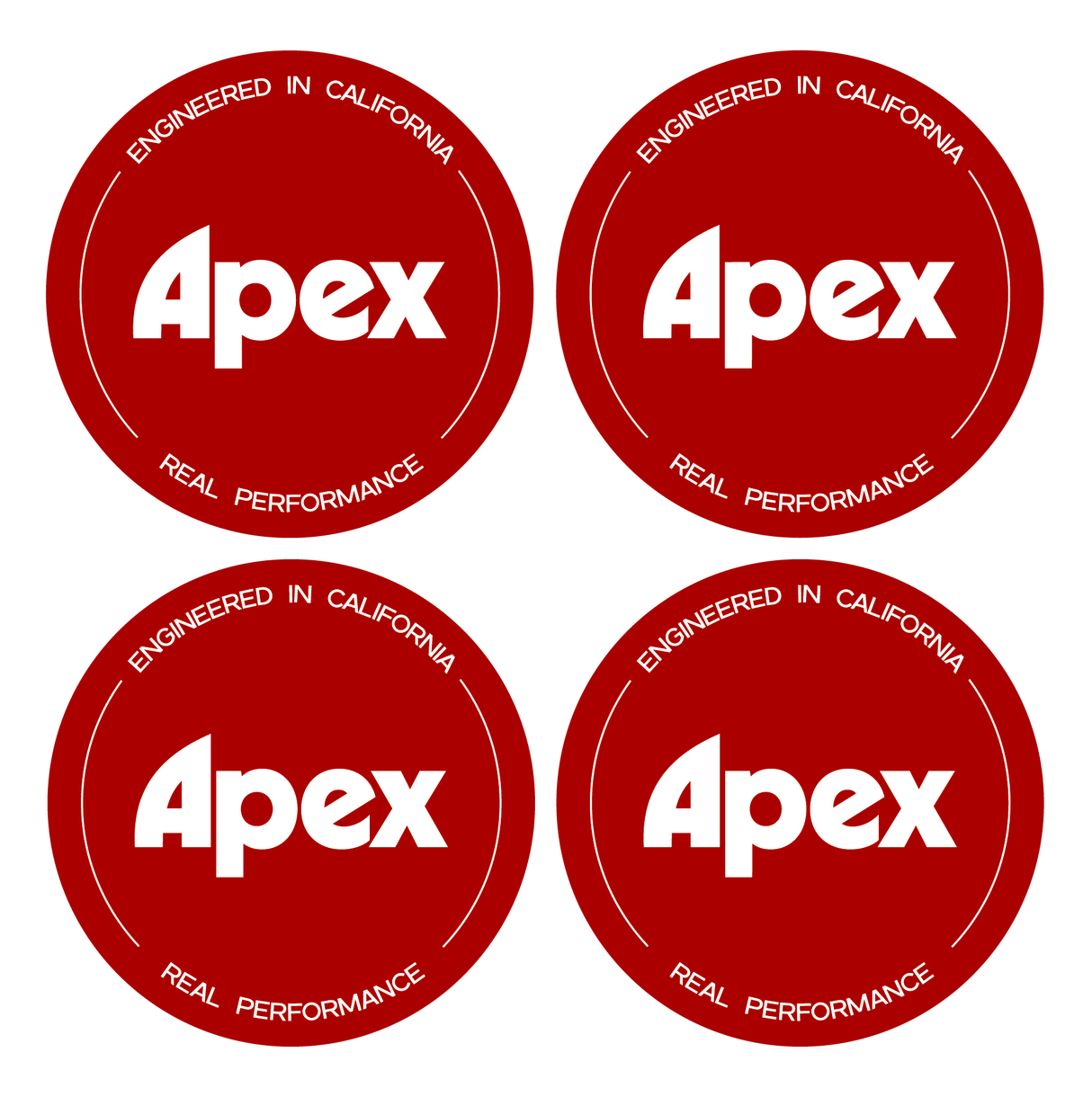 Wheel Centre Cap Gels (Set of 4) - Apex Wheels Logo (New Style)