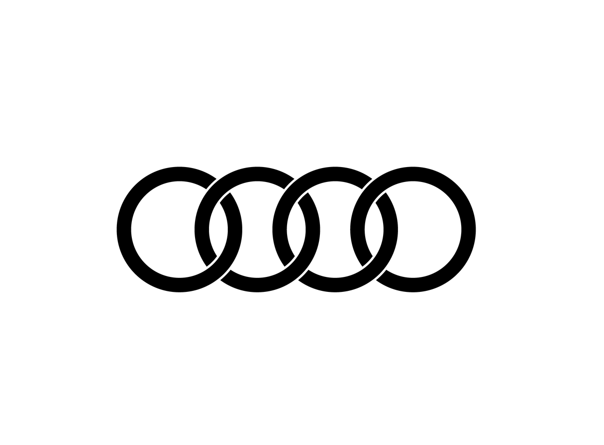 AUDI Rings Decal Stickers - v2 (with gaps)
