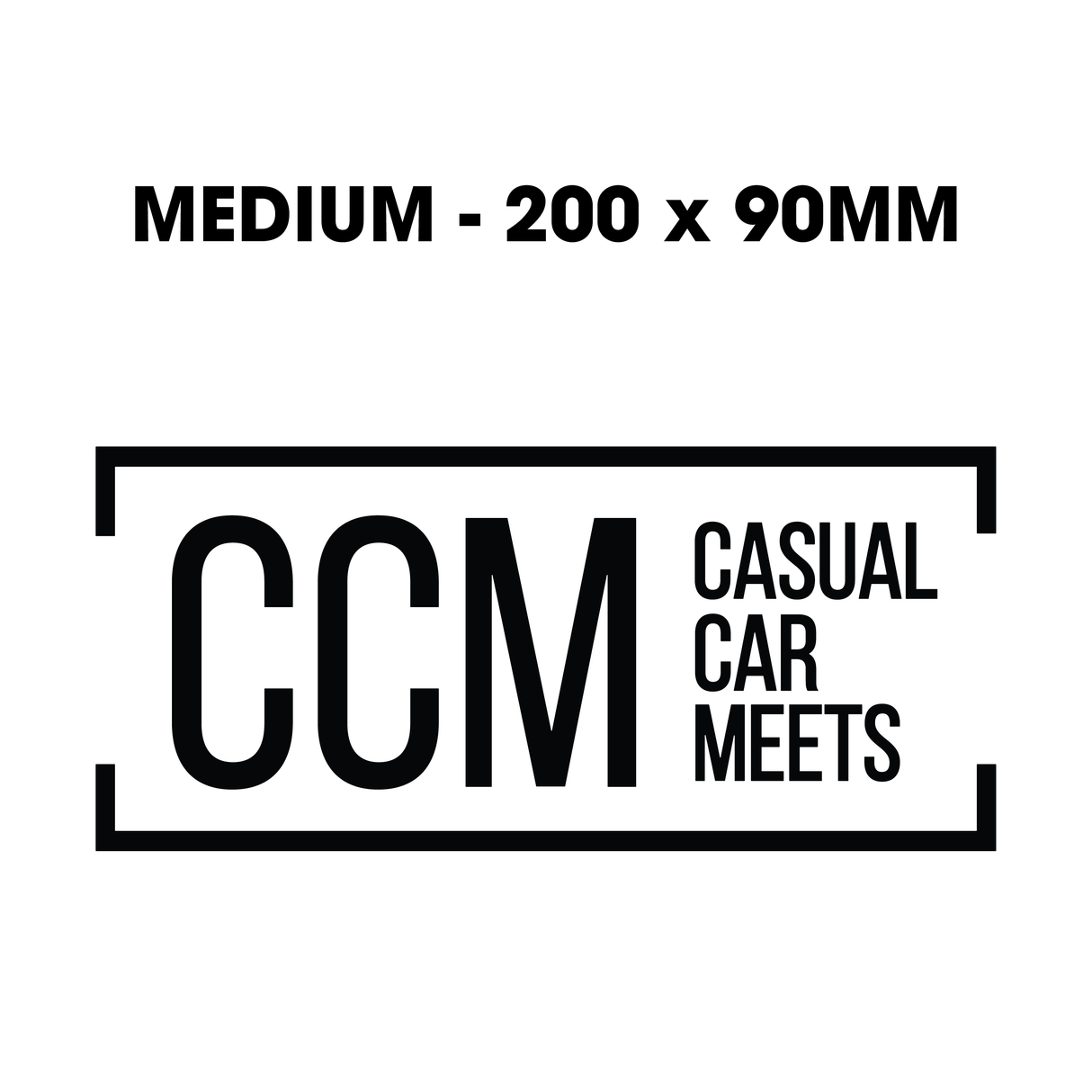 Casual Car Meets (CCM) Decal Sticker - Medium