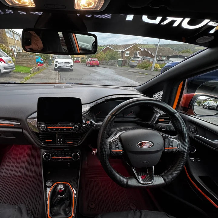 Real Carbon Fibre Steering Wheel Trim (Bottom Section Only) Fiesta MK8/8.5 | Focus MK4/4.5 | Puma MK2 | Kuga MK3/3.5
