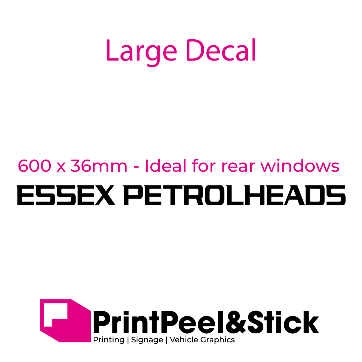 Essex Petrolheads Large Club Decal (Single Decal)