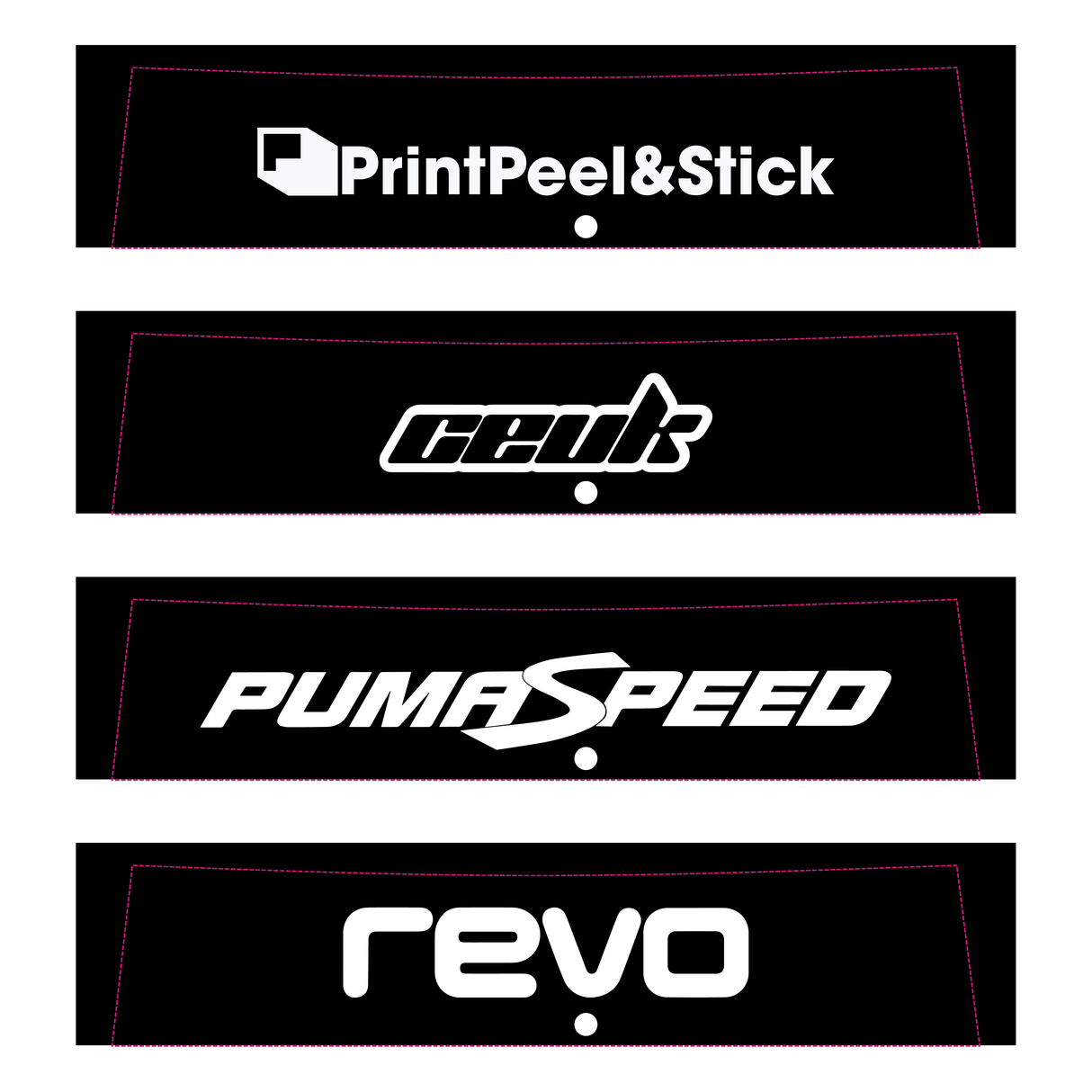 Extra Deep Sunstrip - Cut out logo - Mk8 / Mk8.5 Fiesta & Mk2 Puma