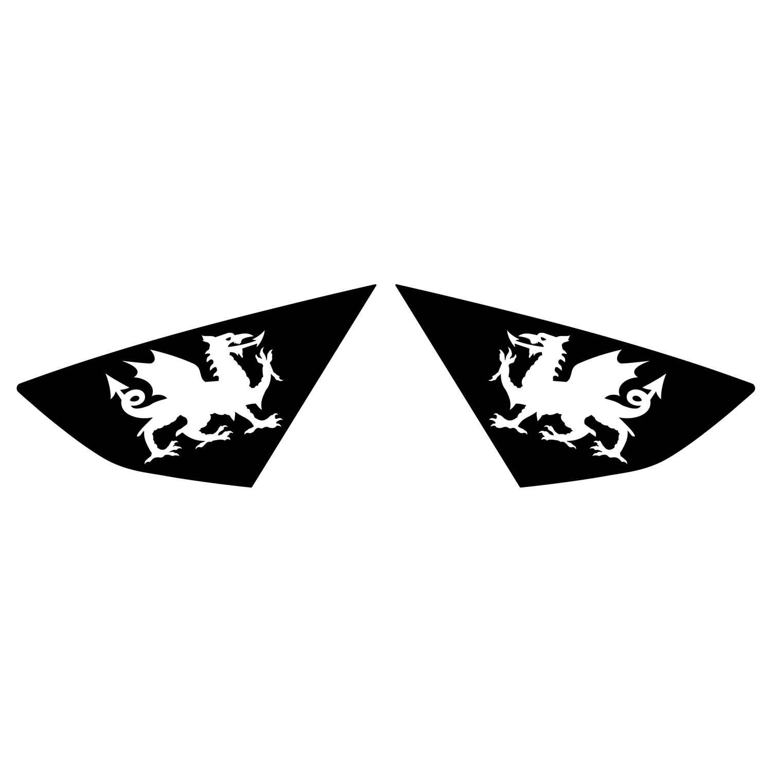 MK3 & 3.5 Focus Wales Flag Rear Window Flag Decal Set (Pair)