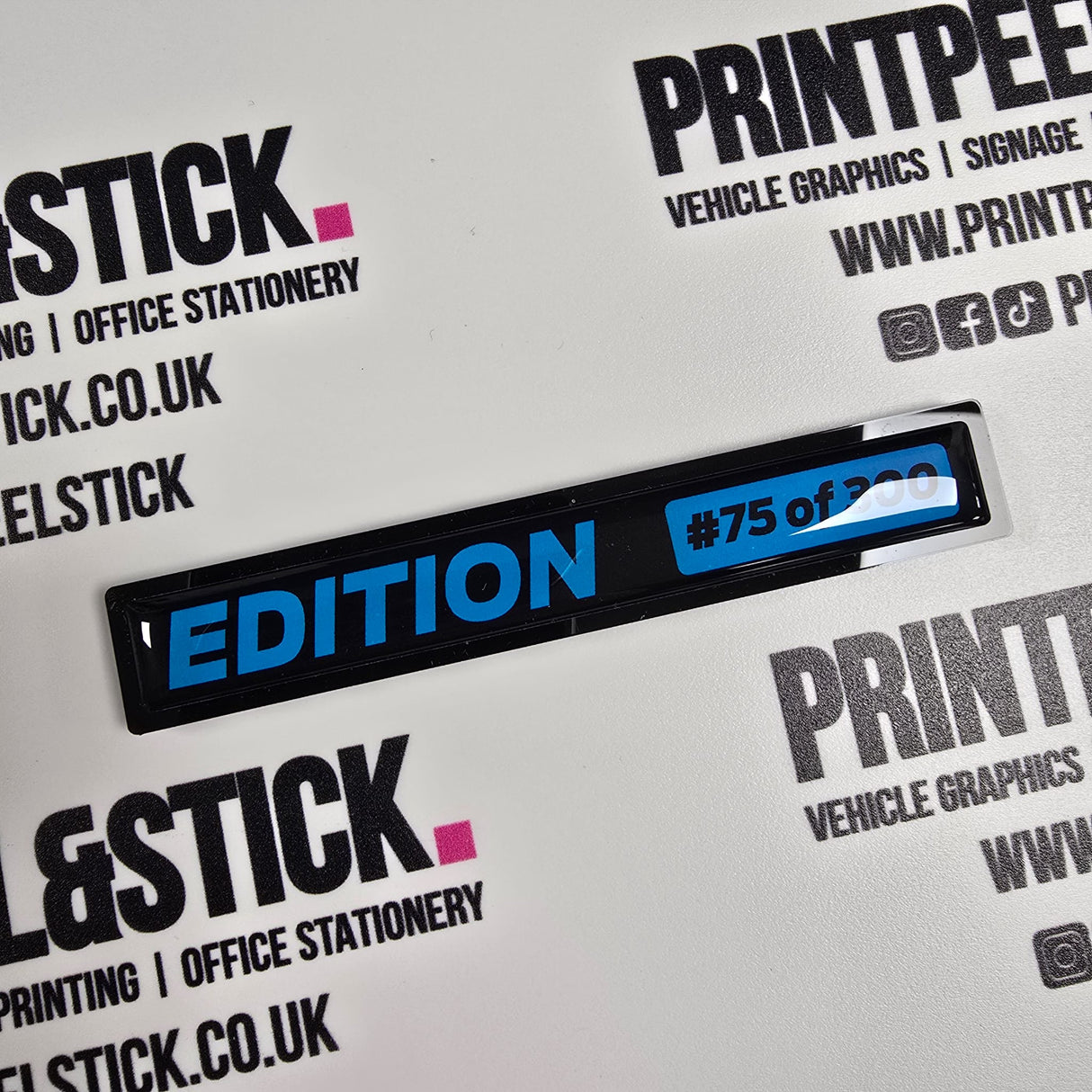 ’EDITION’ Boot Lid Gel Badge Exterior Gel Badges