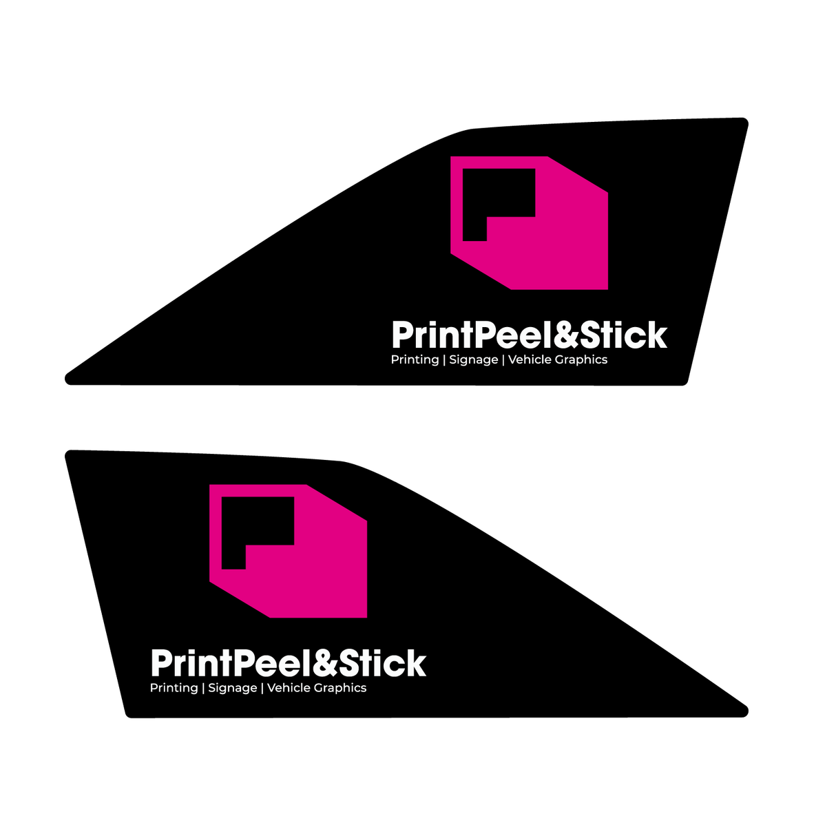 Shark Fin Aerial Decal Sticker - Set of 2 (Various Brand Logos)