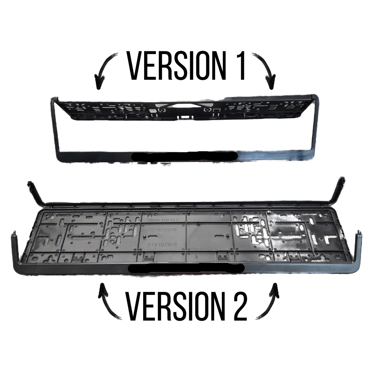 License Plate Holder Bottom Sticker / Decal (Pair)