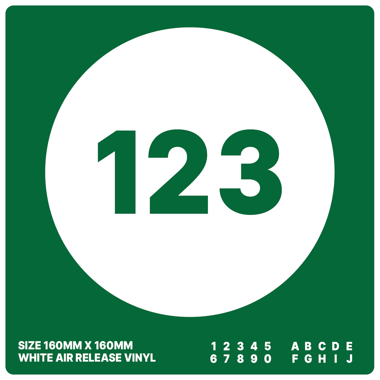 Round Bin Number Graphics