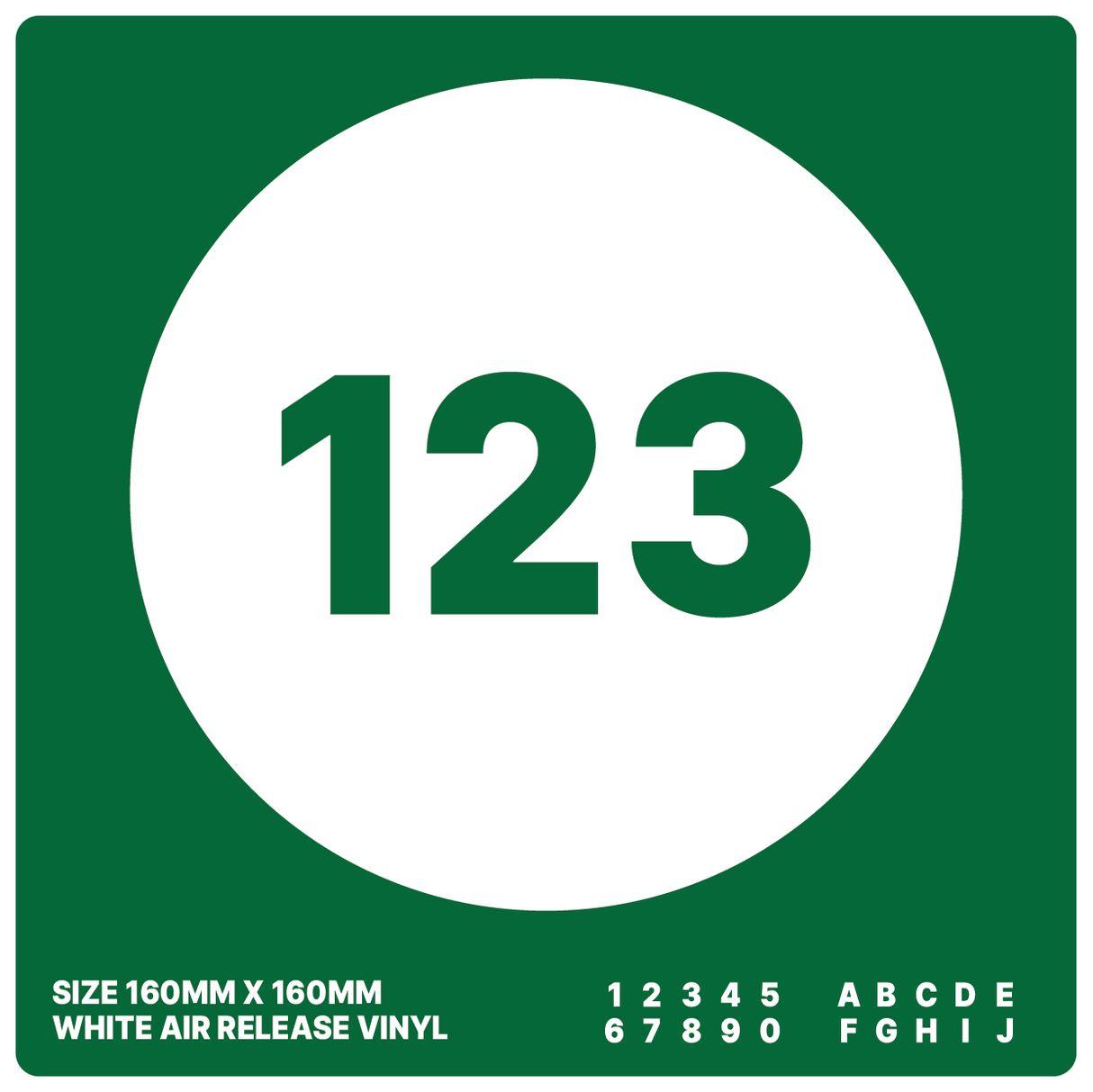 Round Bin Number Graphics