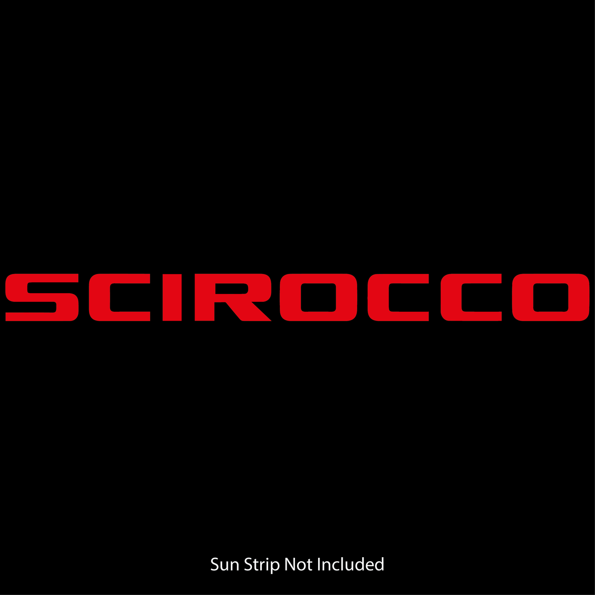 VW Scirocco Sunstrip Text