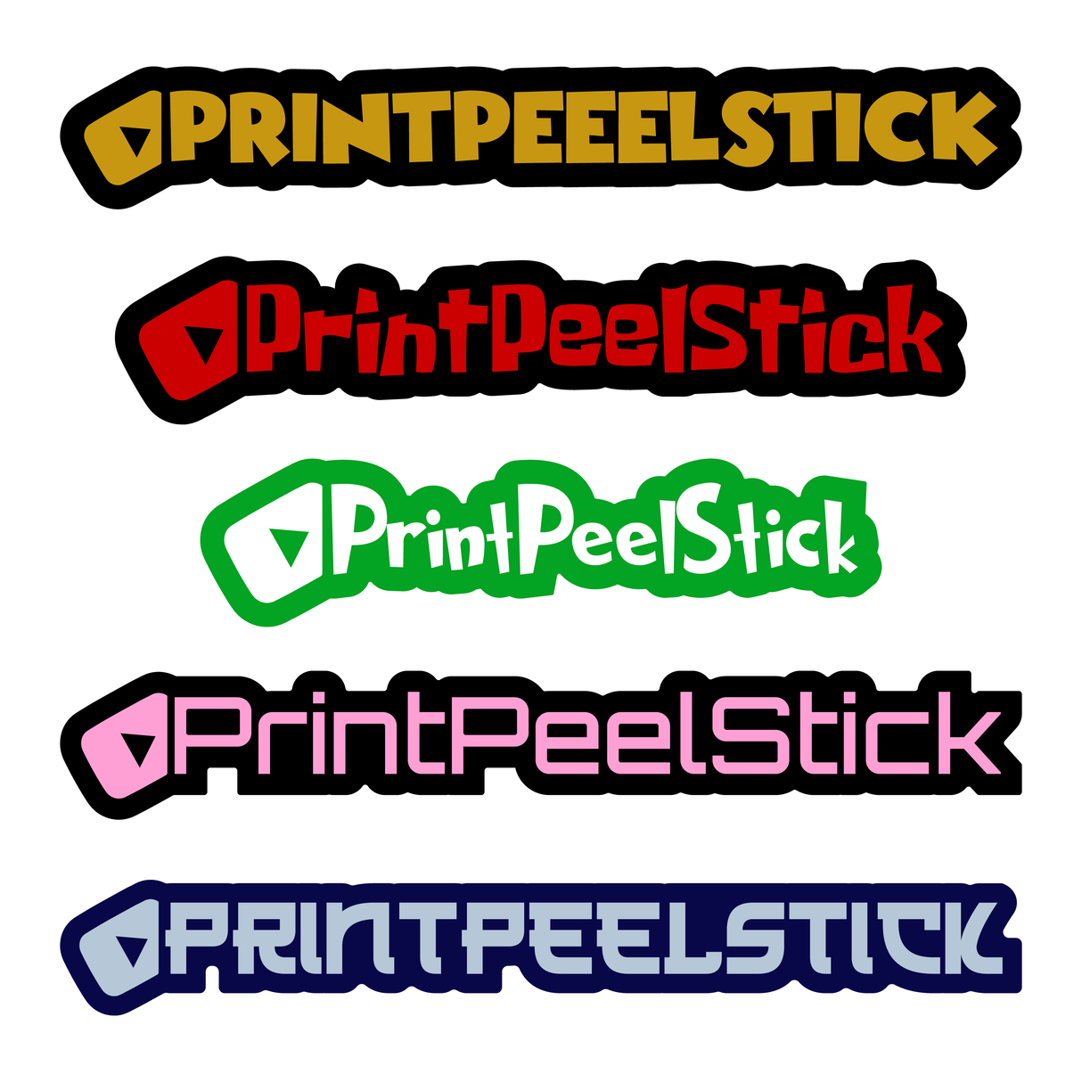 Printed YouTube Gel Sticker Decal