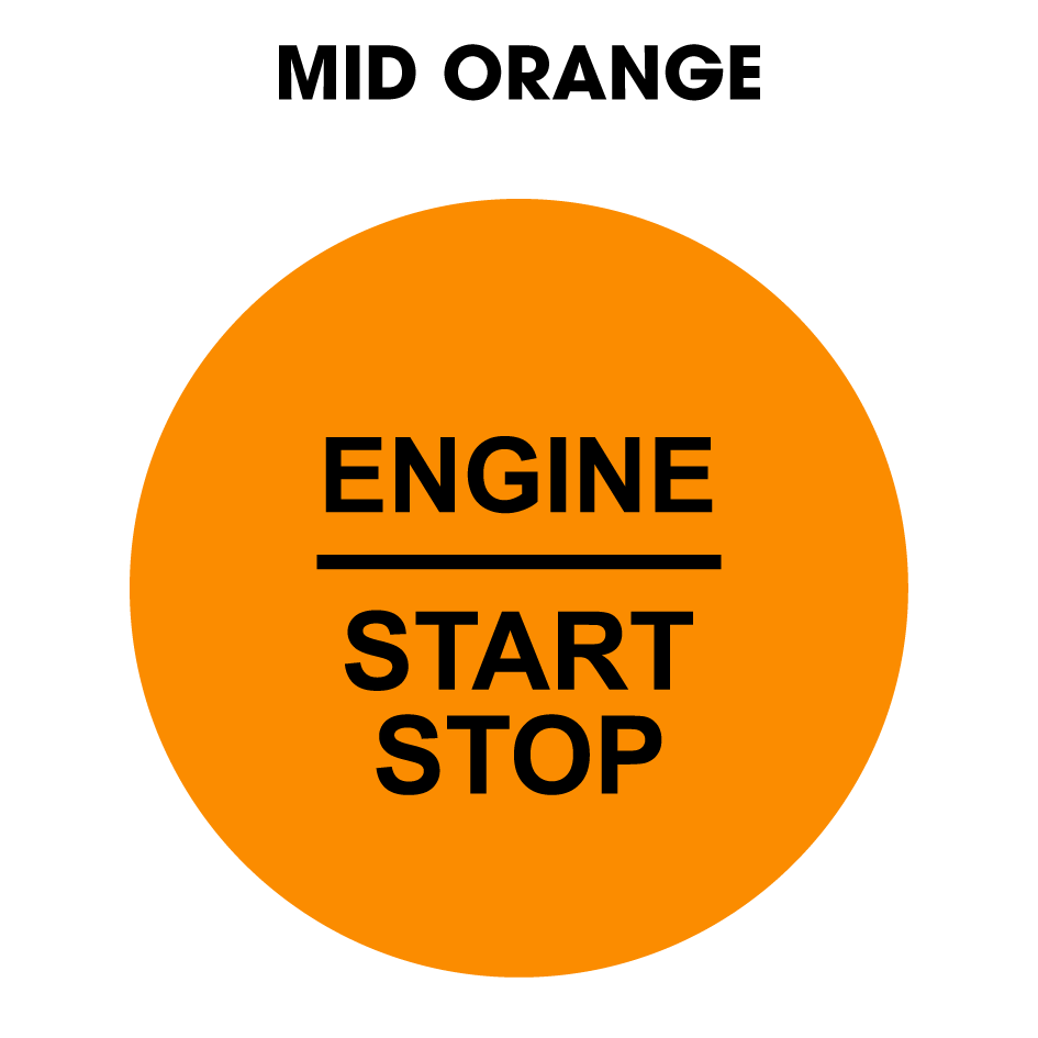 28mm "Engine Start Stop" Button Gel Badge