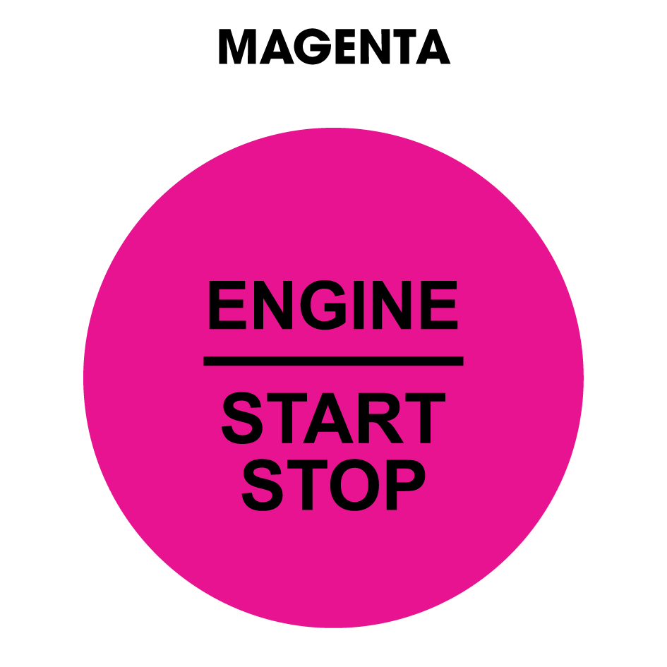 28mm "Engine Start Stop" Button Gel Badge