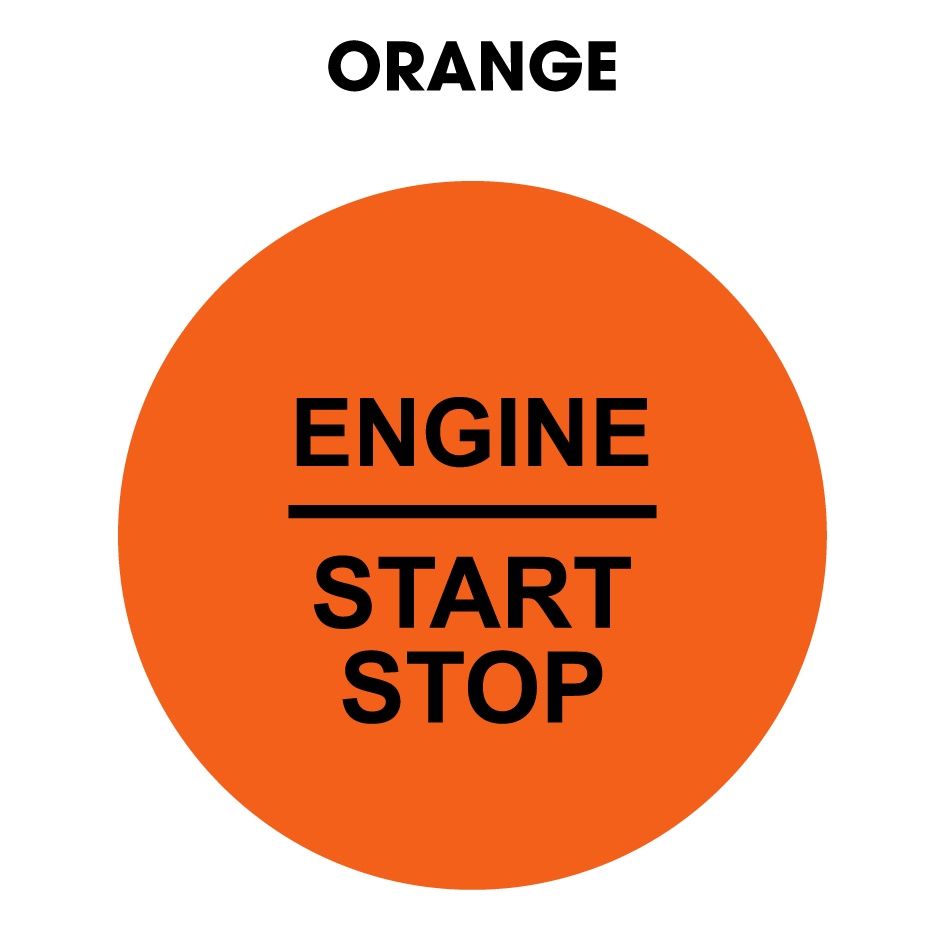 28mm "Engine Start Stop" Button Gel Badge