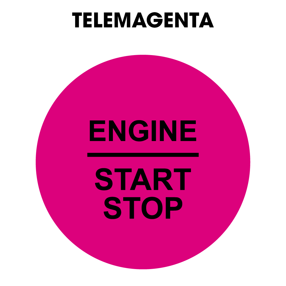 28mm "Engine Start Stop" Button Gel Badge