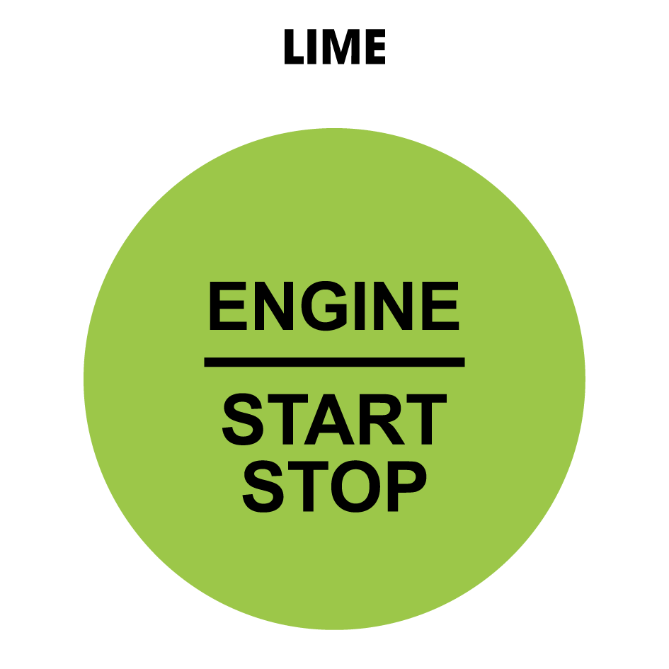 28mm "Engine Start Stop" Button Gel Badge