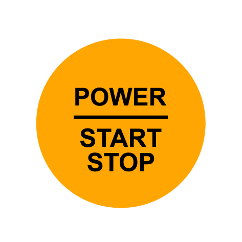 28mm ’Power Start Stop’ Ignition Button Gel Badge - Light Orange - Ignition Button Gel Badges