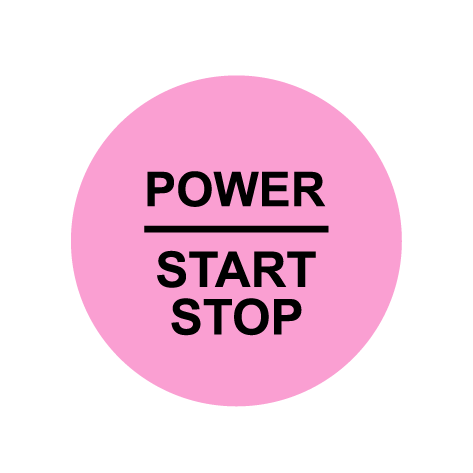 28mm ’Power Start Stop’ Ignition Button Gel Badge - Pink - Ignition Button Gel Badges