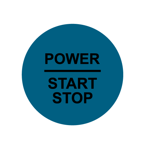 28mm ’Power Start Stop’ Ignition Button Gel Badge - Petrol - Ignition Button Gel Badges