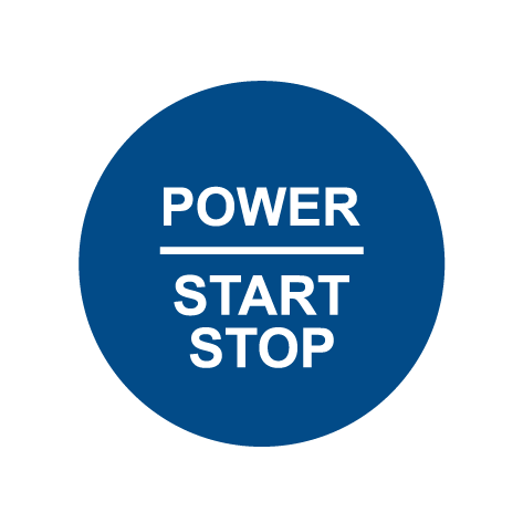 28mm ’Power Start Stop’ Ignition Button Gel Badge - Delft Blue - Ignition Button Gel Badges