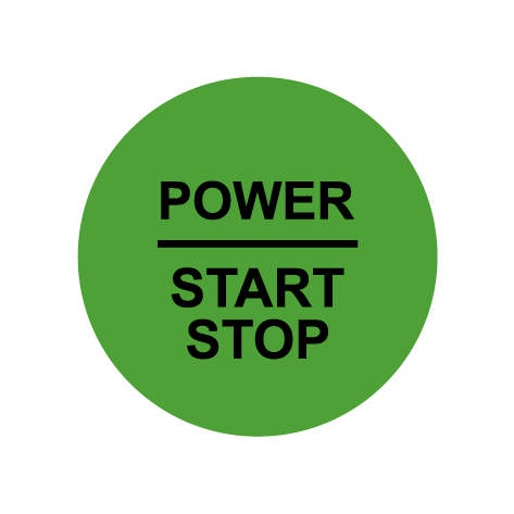 28mm ’Power Start Stop’ Ignition Button Gel Badge - Grass Green - Ignition Button Gel Badges