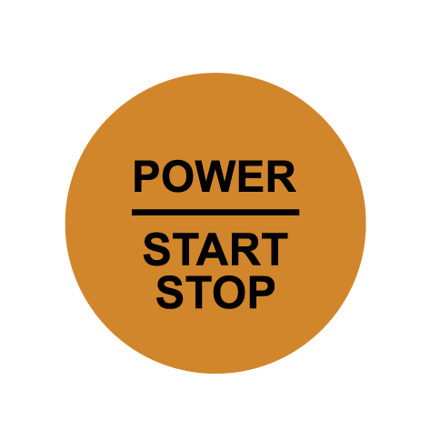 28mm ’Power Start Stop’ Ignition Button Gel Badge - Copper - Ignition Button Gel Badges