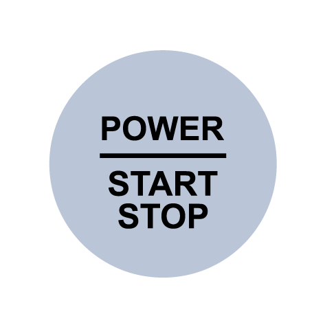 28mm ’Power Start Stop’ Ignition Button Gel Badge - Light Grey - Ignition Button Gel Badges