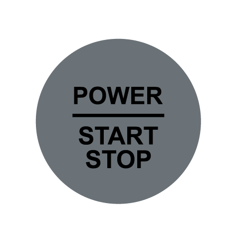 28mm ’Power Start Stop’ Ignition Button Gel Badge - Dark Grey - Ignition Button Gel Badges