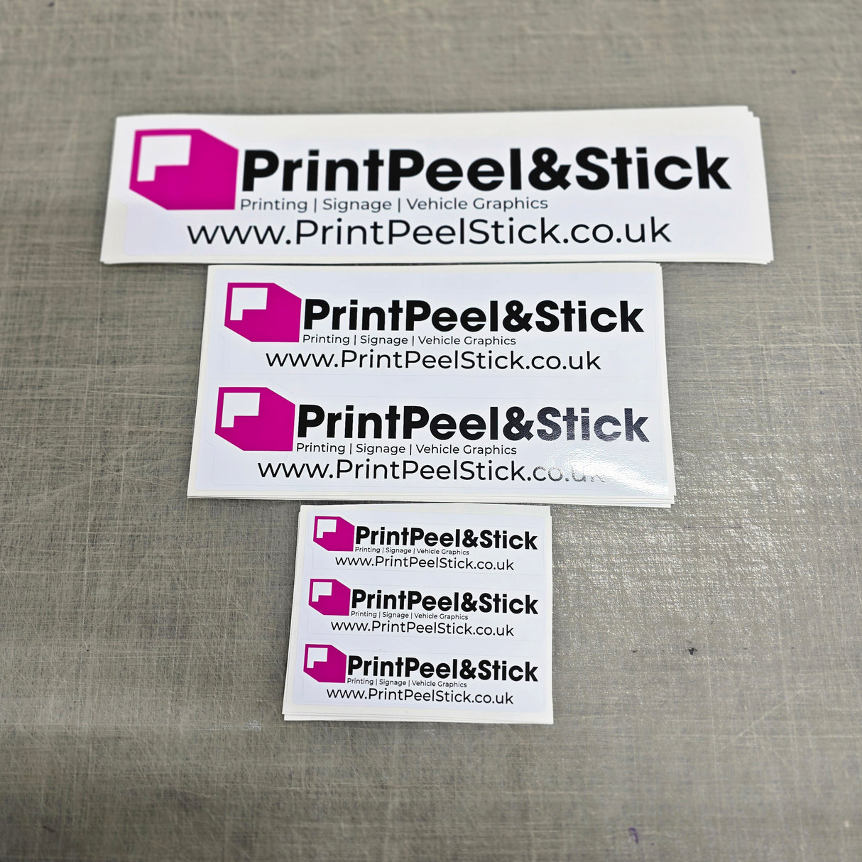 PrintPeel&Stick White Printed Stickers